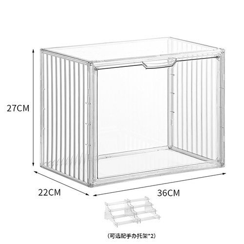 包包收纳盒亚克力透明桌面展示架乐高玩具手办防尘展示柜收纳神器 - 图3