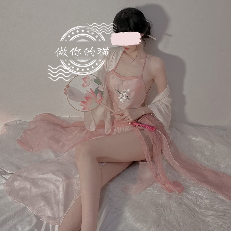 寝服款女公主汉服古风超仙性感古代睡裙贵妃古装睡衣宫廷内衣情调 - 图3