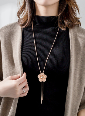 装饰项链毛衣链女2021年新款潮秋冬长款小众毛衣项链吊坠配饰挂件