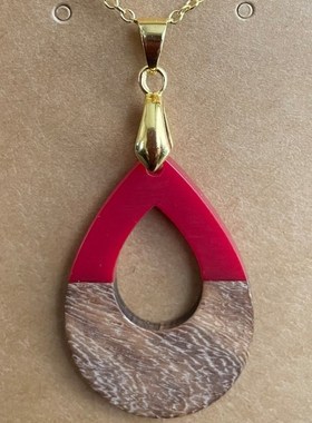 简约树脂夜光吊坠发光项链个性纯手工情侣男女生日礼物