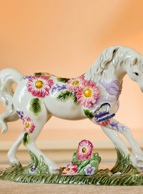 马摆件工艺品招财l风水办公室桌摆设公司乔迁新店开业礼品马到成