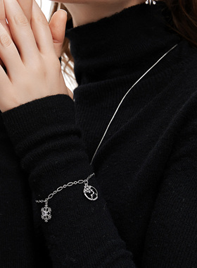 CUSSK 圣诞雪花手链女闺蜜小众设计麋鹿圣诞树挂件礼物