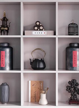 新中式轻奢d高端摆件客厅办公室家居软装茶室博古架书房书柜装饰