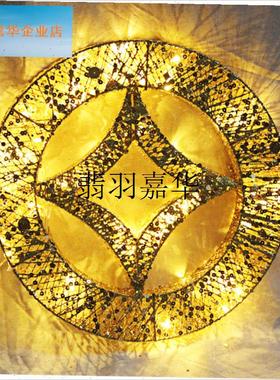 24新年用品摆饰酒店商场元宝装饰摆饰大型摆件带T灯铁艺金元宝铜,