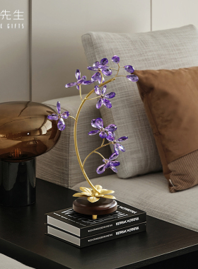 南初先生万紫千红水晶花摆件