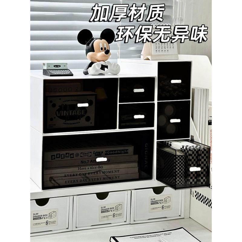 收纳盒抽屉式防尘透明桌面文具书桌上盒子办公室置物架亚克力整理,淘宝优惠券,粉丝福利购,淘宝优惠卷