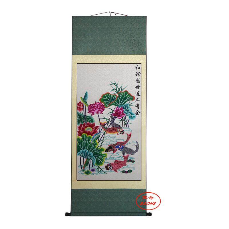 中国风特色厂家直销蔚县剪纸竖幅挂画装饰画轴花鸟玄关书房装饰画,淘宝优惠券,粉丝福利购,淘宝优惠卷