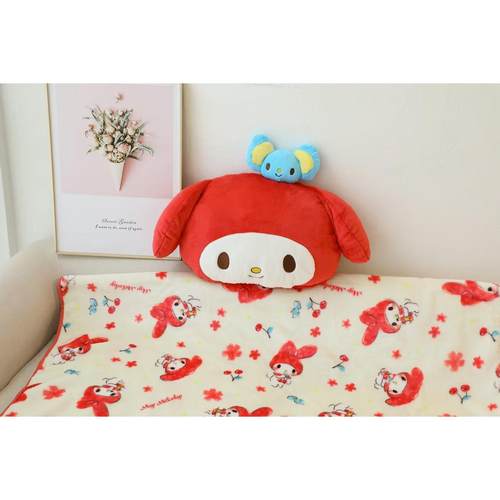 美乐蒂库洛米抱枕被子两用毯子二合一毛毯办公室午睡枕头汽车靠枕 - 图2