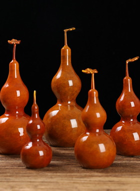 极速黄铜葫芦开盖空心装朱砂五帝钱挂件新中式工艺品客Z厅福禄装