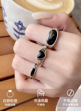 极速Ring does noqt fade retro戒指不掉色小众开口复古欧美食指