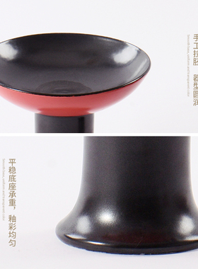 极速新中式陶瓷高脚托盘摆件样板房家居客厅茶几玄关W柜酒店会所