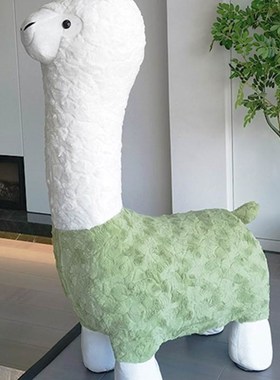 极速超大a羊驼座椅创意动物凳子客厅落地摆件家居饰品乔迁搬家节