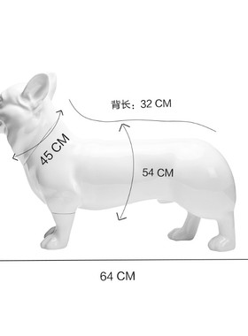 柯基犬狗模型玻璃钢材质前腿可拆宠物衣服模特店铺陈列展示道具狗