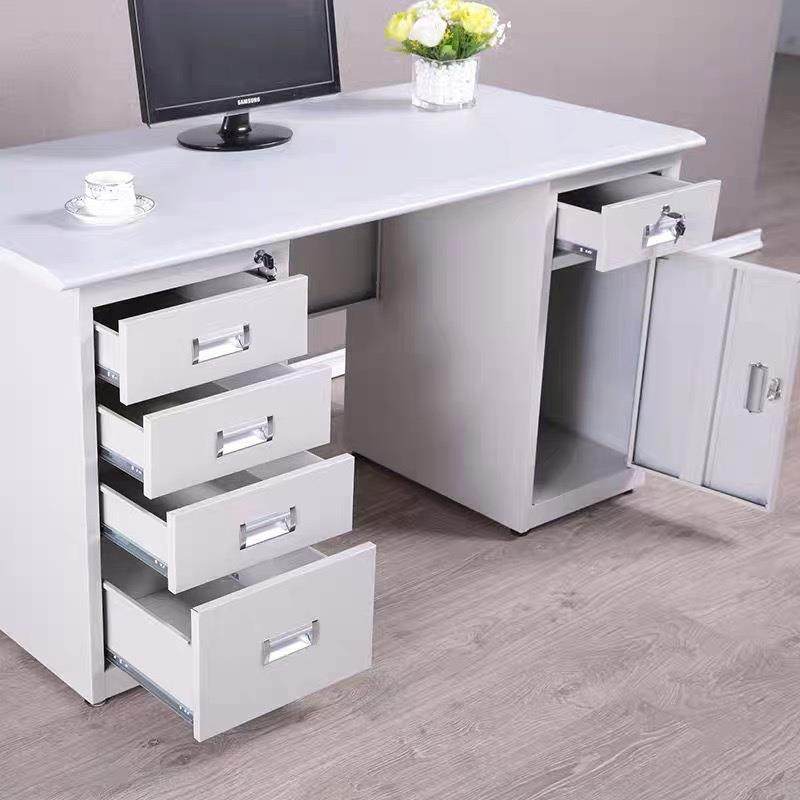 钢制员工办公桌子财务桌电脑桌职员写字台单人书桌带锁带抽屉家用,淘宝优惠券,粉丝福利购,淘宝优惠卷