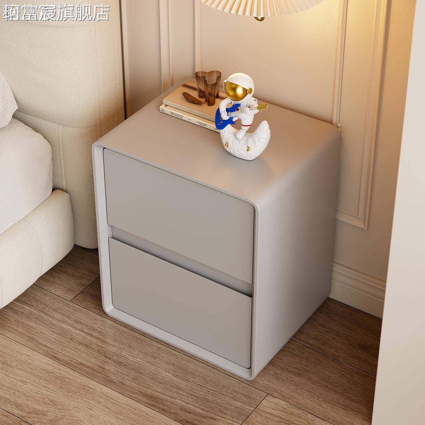 珂富宸奶油风床头 柜 家用卧室简约现代新款2025爆款床边 柜 收纳 柜 置物 柜 子摆件饰品床笠拉车,淘宝优惠券,粉丝福利购,淘宝优惠卷