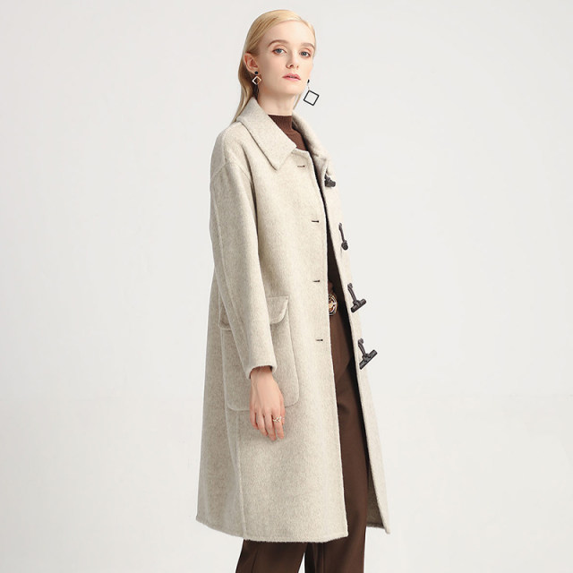 Ma Tiannu mid-length solid color wool