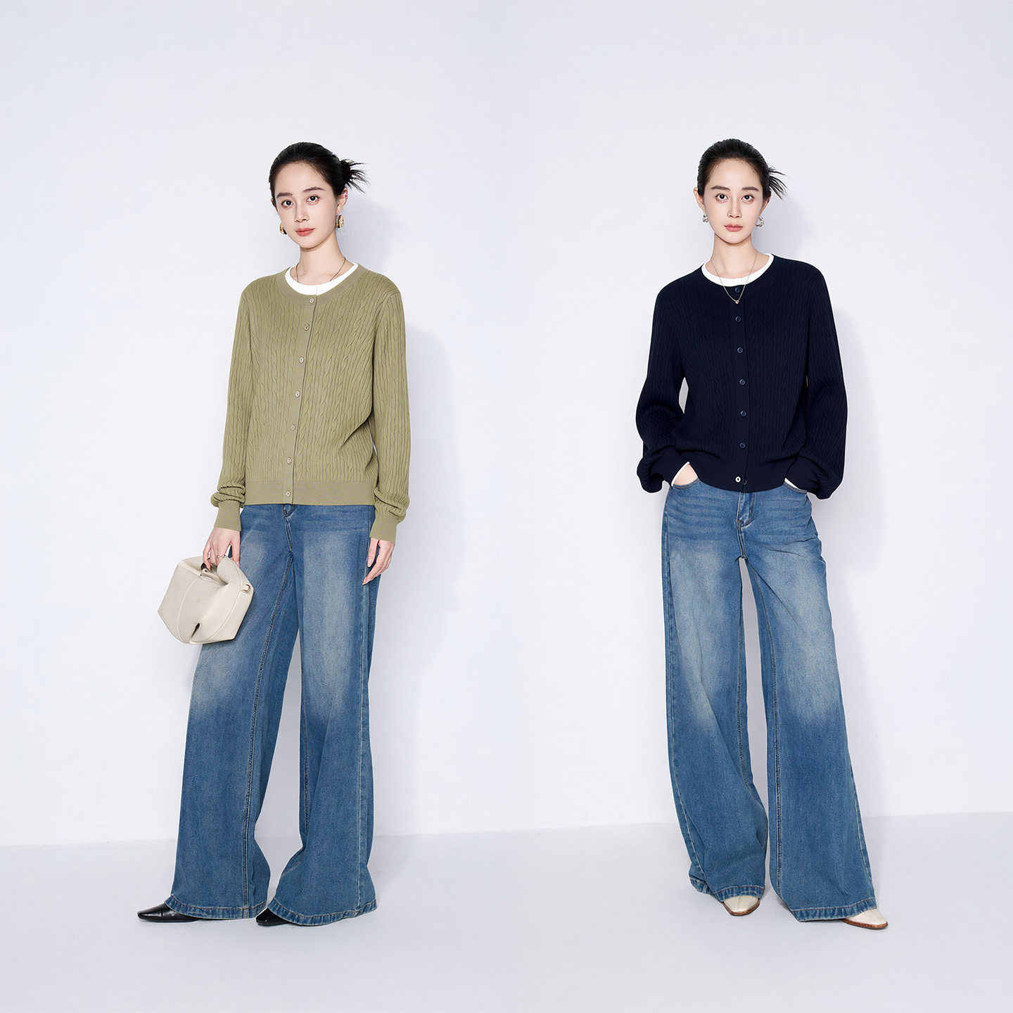 马天奴2026春夏新款拼色圆领单排扣提花针织开衫长袖毛衫气质时尚,淘宝优惠券,粉丝福利购,淘宝优惠卷