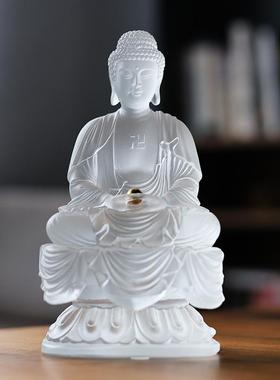 琉璃阿弥陀佛佛祖释迦摩尼释迦牟尼三宝佛像坐像家居佛堂供奉摆件