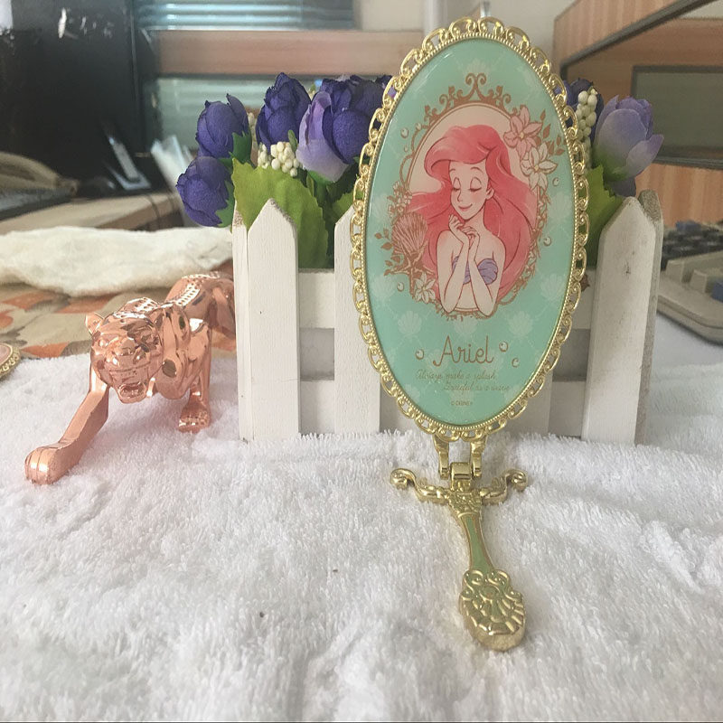 可爱卡通迪斯尼迪士尼美人鱼手柄折叠镜子台式便携随身化妆镜,淘宝优惠券,粉丝福利购,淘宝优惠卷
