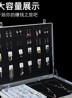 摆摊箱夜市摆摊神器地摊箱首饰箱多功能可折叠饰V品展示架桌铝箱