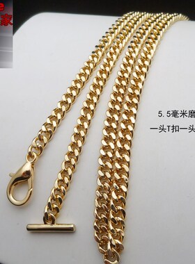 女包小包链条包带 金属包链条x配件 一边虾扣一边T扣女包链子斜跨