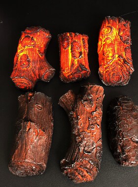 极速仿真木炭摆件舞台火堆道具篝火红色装饰品Q雕塑火把节逼真效