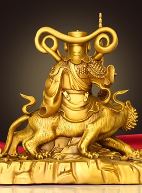 极速铜财神赵公明人物摆件家居玄关客厅摆放N供奉公司店铺开业礼