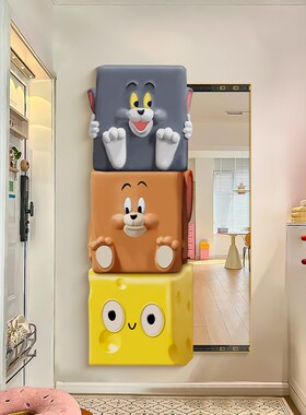 极速海绵宝宝推h拉全身镜装饰画多巴胺穿衣镜玄关挂画卡通隐形试