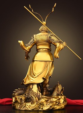 极速多吉缘黄铜斗战胜佛摆件x家居铜器工艺品书房客厅办公室桌面