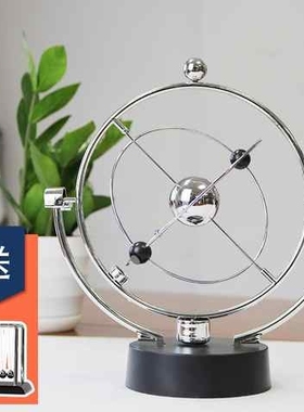 科技感摇摆器磁力永动滑板熊摆件艺术动力理工男桌面Y男女牛顿小