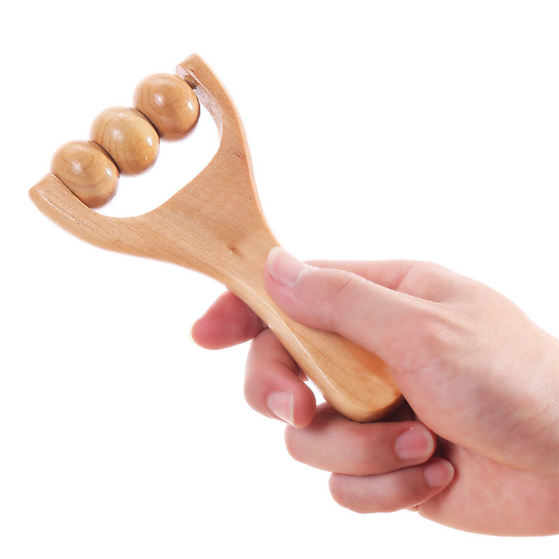 极速Wooden Massager Foot Massage HandH Push Roller Slingshot - 图0