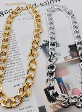 极速Fashion peirsonality thick chain Cuban necklace retro pu