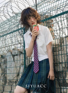 美式复古红色条纹领带新款手打领巾女时尚百搭牛仔裤腰带衬衣领结