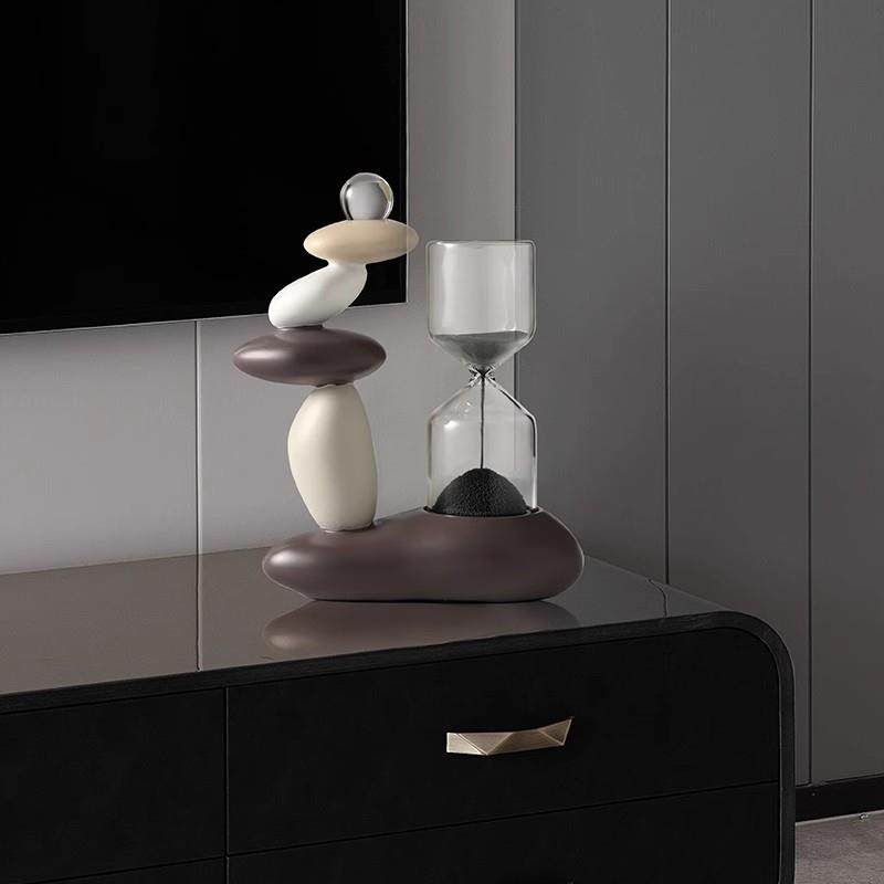 石来运转沙漏计时器玄关办公室桌面摆件家居客厅酒柜电视柜装饰品,淘宝优惠券,粉丝福利购,淘宝优惠卷