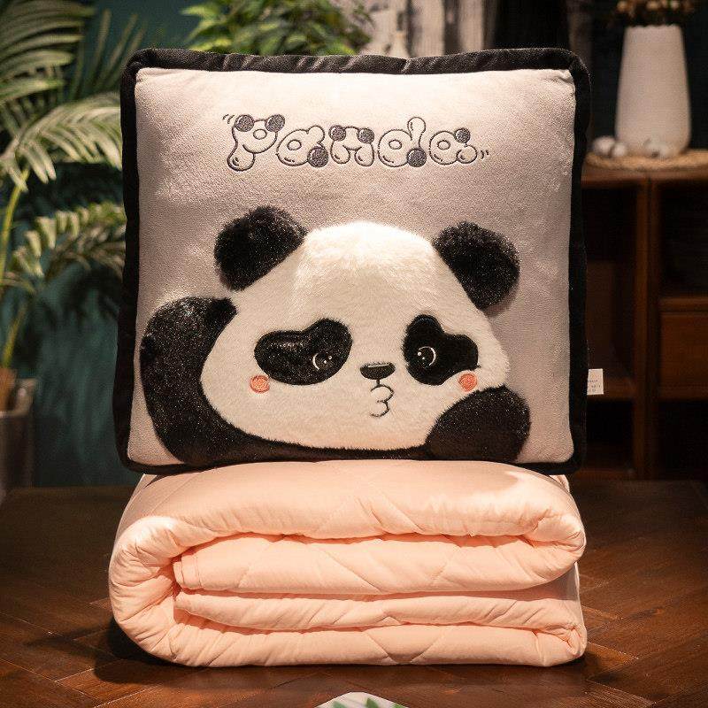 熊猫抱枕被子两用办公室午睡枕头毯子二合一午休靠枕汽车加厚车载,淘宝优惠券,粉丝福利购,淘宝优惠卷