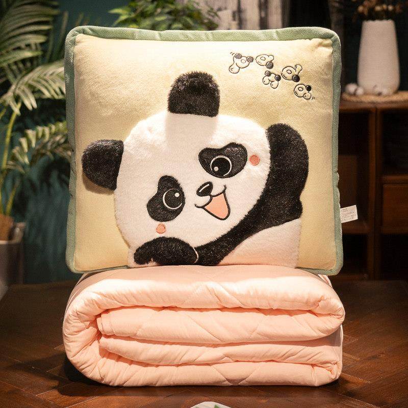 熊猫抱枕被子两用办公室午睡枕头毯子二合一午休靠枕汽车加厚车载,淘宝优惠券,粉丝福利购,淘宝优惠卷