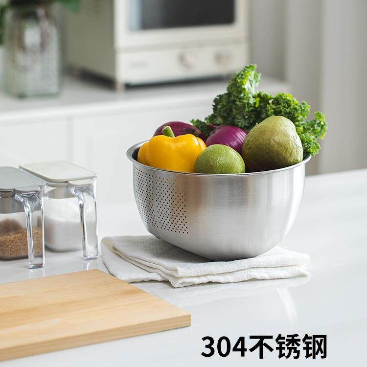 霜山304不锈钢多功能沥水篮大容量淘米盆厨房洗菜篮冲孔盆水果篮,淘宝优惠券,粉丝福利购,淘宝优惠卷