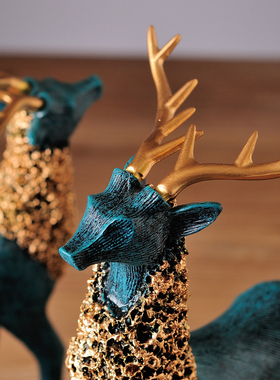 欧式客厅酒柜装饰品摆件家居房间创意电视K柜工艺品卧室招财鹿节