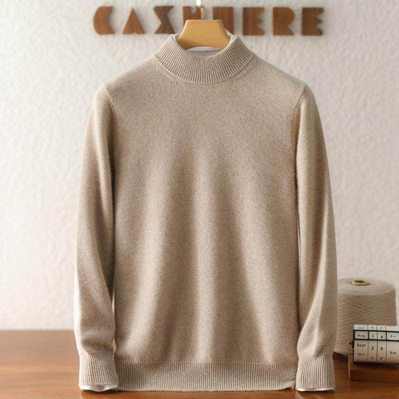 双股加厚100%纯山羊绒衫男秋冬套头半高领毛衣宽松打底针织衫羊毛,淘宝优惠券,粉丝福利购,淘宝优惠卷
