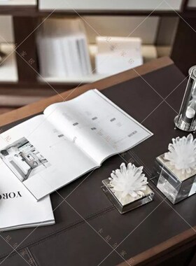 轻奢样板房间水晶软饰品摆件电视柜两F边旁玄关创意架书房桌上摆