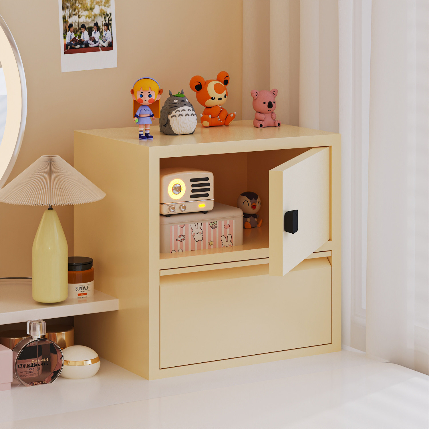 桌面带抽信盘收纳A4纸文件收纳架财务公章收纳密码锁铁皮柜密码箱,淘宝优惠券,粉丝福利购,淘宝优惠卷