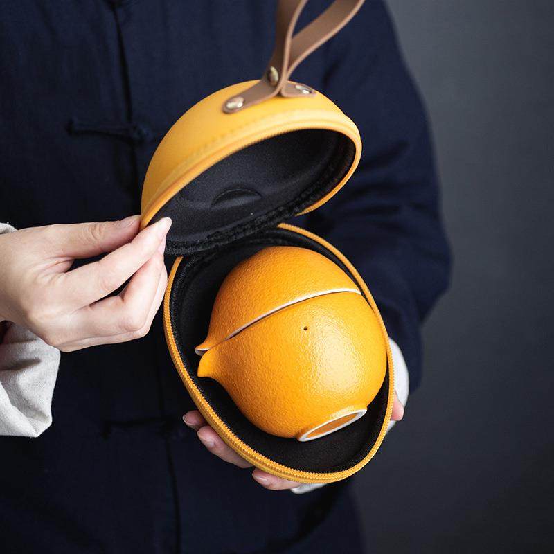 大吉大利旅行茶具户外便携包陶瓷快客杯一壶三杯泡茶家用小套装,淘宝优惠券,粉丝福利购,淘宝优惠卷