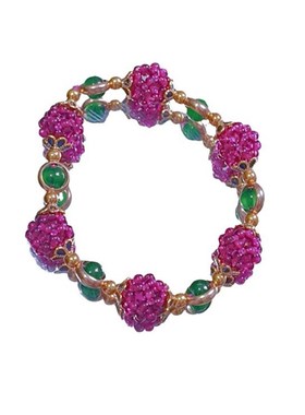 好看到哭~春夏限定款~国风石榴花球串珠手链女气质高级百搭手饰