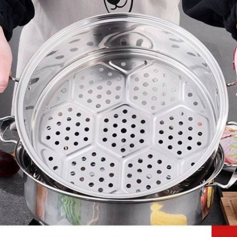 36-60蒸锅大号商用不锈钢家用特E大号大容量加厚超大蒸笼蒸馍锅 - 图1