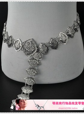 极速外贸欧美饰品百搭 复古精美雕花腰链 M肚皮舞性感腰链饰品经