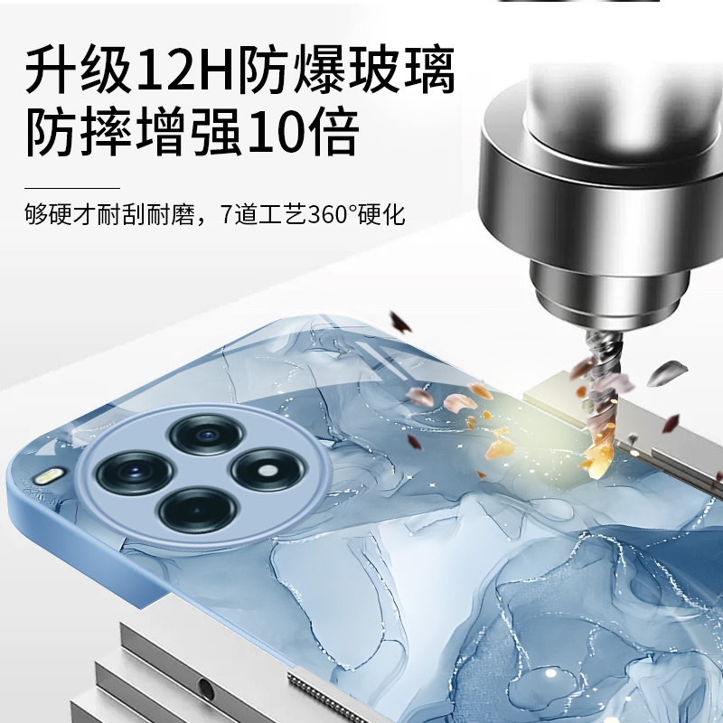 适用一加ace3pro手机壳新款acepro晕染水彩oneplus防摔ace2可爱女网红ace2v小众9R金属玻璃12高级11镜头全包