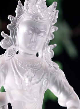 新品琉璃金刚萨埵菩萨可装u藏款白色彩绘佛像寺庙佛堂供奉家用案