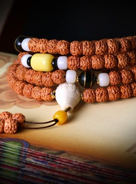 新品小金刚菩提子1m08颗尼泊尔原籽龙纹项链吊坠配饰男女手链佛珠