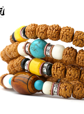 新品天然尼泊尔小金刚菩提子10z8颗佛珠男女手串手链藏式文玩项链