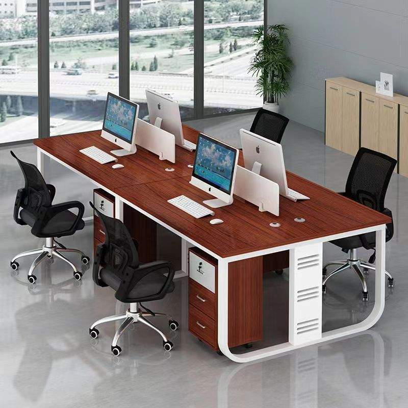 职员办公桌员工电脑桌2/4/6/人位卡座组合简约现代屏风工作位专用 - 图1